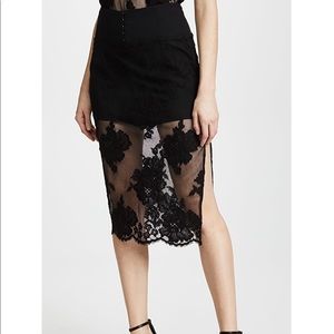 Fleur du Mal Lace Pencil Skirt